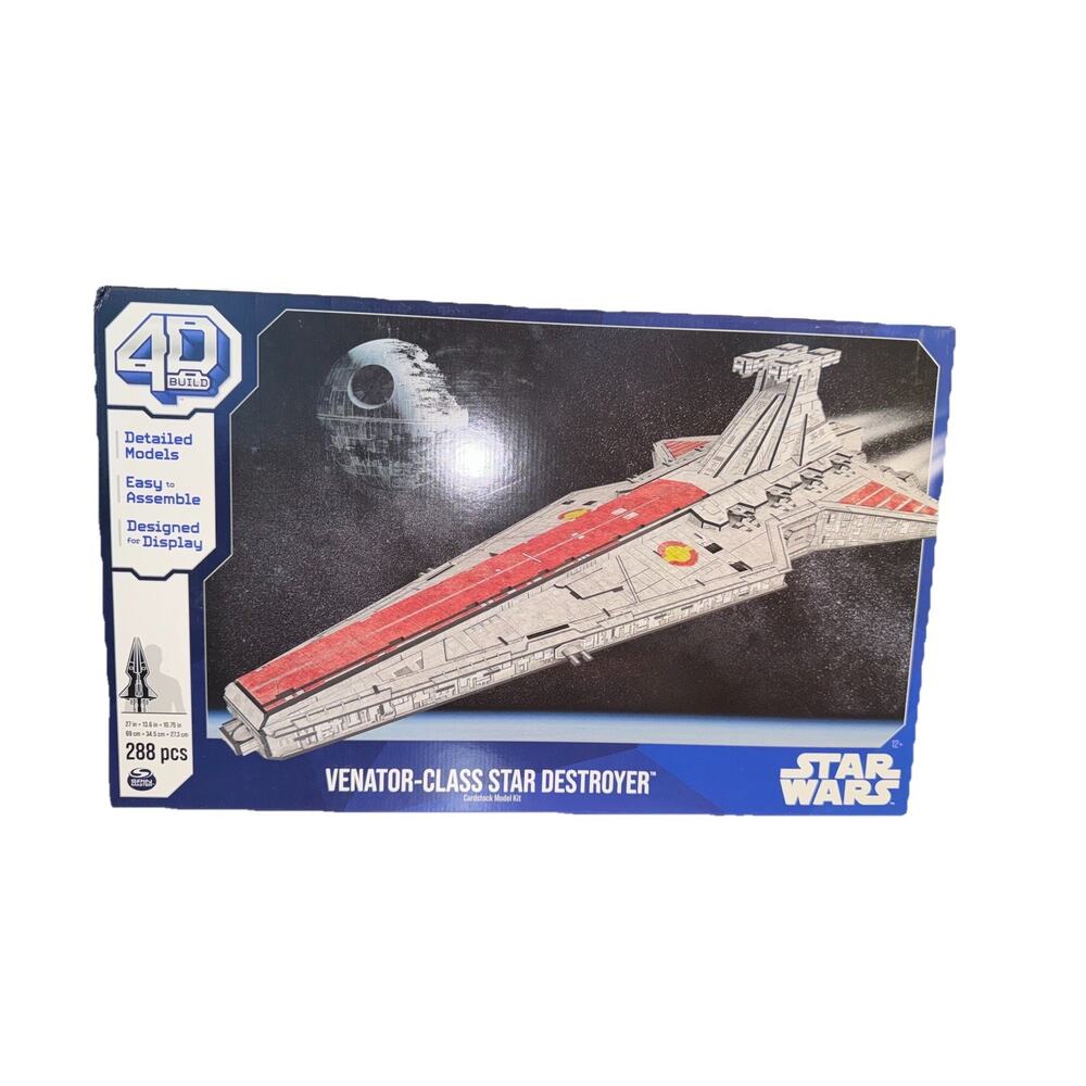 Star Wars 4D Build Venator-Class Star Destroyer Cardstock Model Kit 288 Pcs NEW